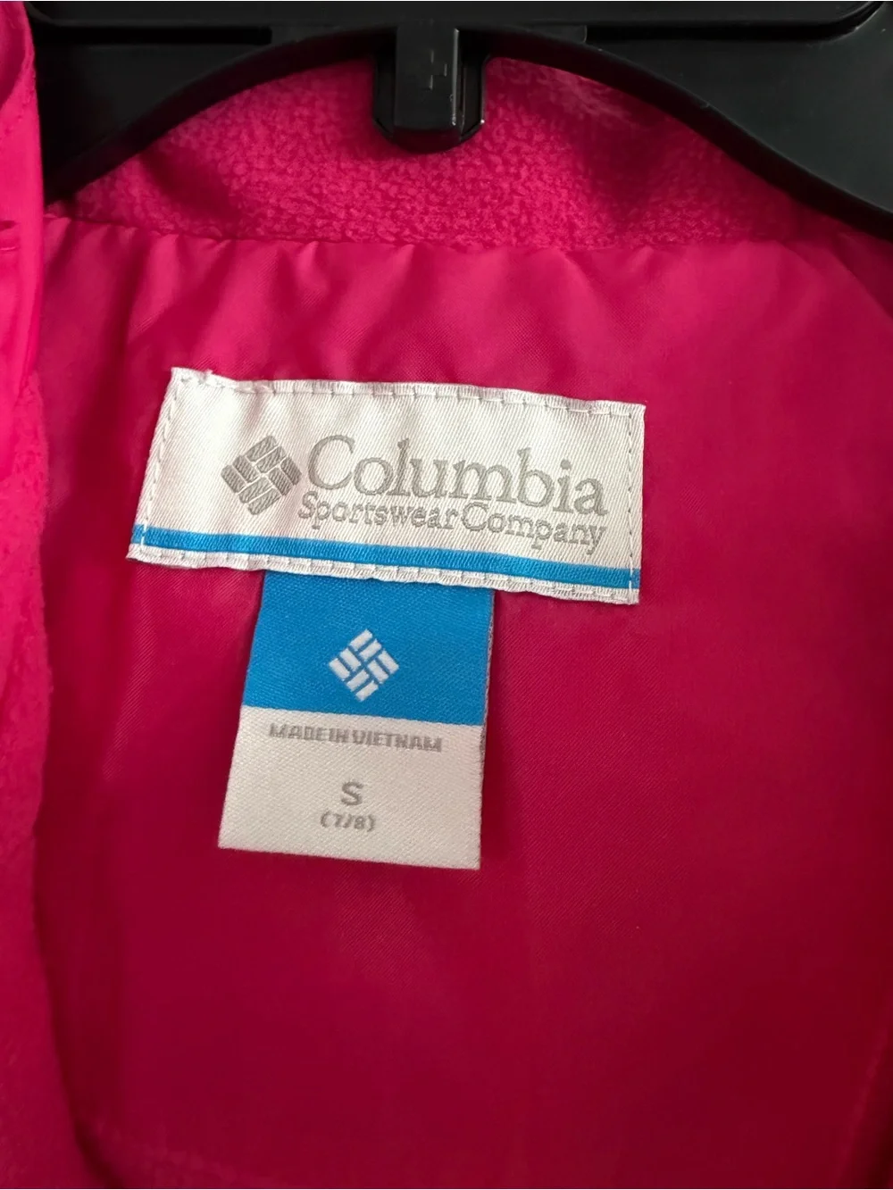 Columbia Girls' Pink Hooded Windbreaker Jacket small 7/8